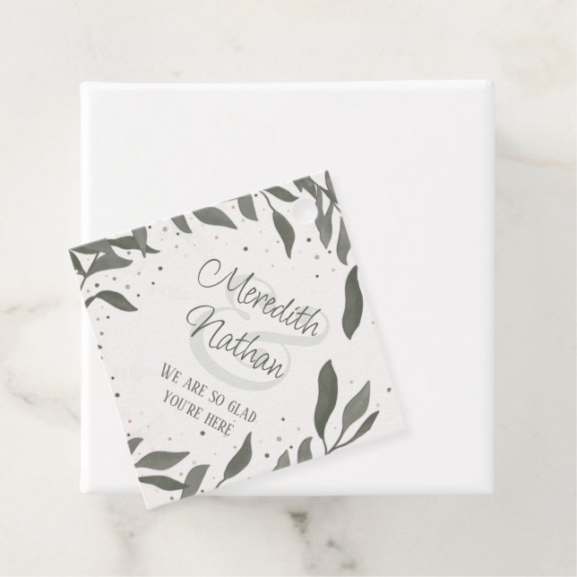 Étiquettes Cadeau Faire-Part de Mariage Simple Moderne Tendance Insp (En situation)