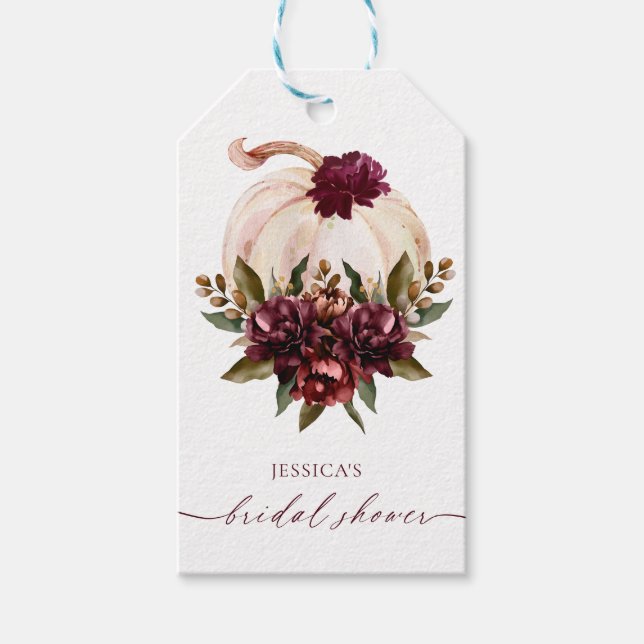 Étiquettes-cadeau Faire-part de Réception de Mariage à thème Citroui (Devant)