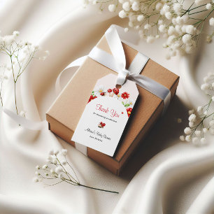 Étiquettes-cadeau Faire-part floral arc-en-ciel pour Baby Shower Lad