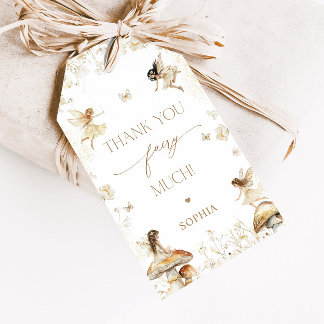 Étiquettes-cadeau Fairy Birthday Boho Merci