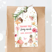 Fairy Faveur Tags Enchanted Forest Girl Birthday