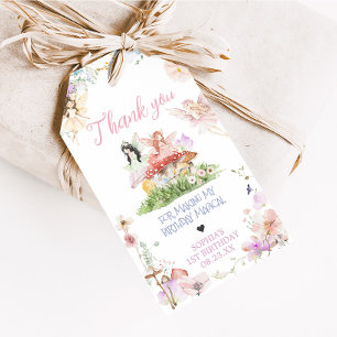 Étiquettes-cadeau Fairy First Whimsical Birthday Party Favoriser les