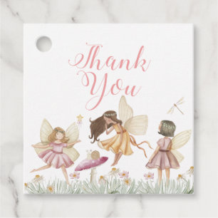 Étiquettes Cadeau Fairy fleur sauvage anniversaire