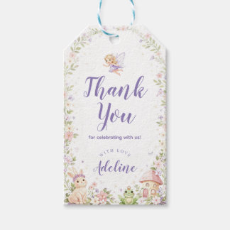 Étiquettes-cadeau Fairy Garden Birthday Favor Tags, Thank You Labels