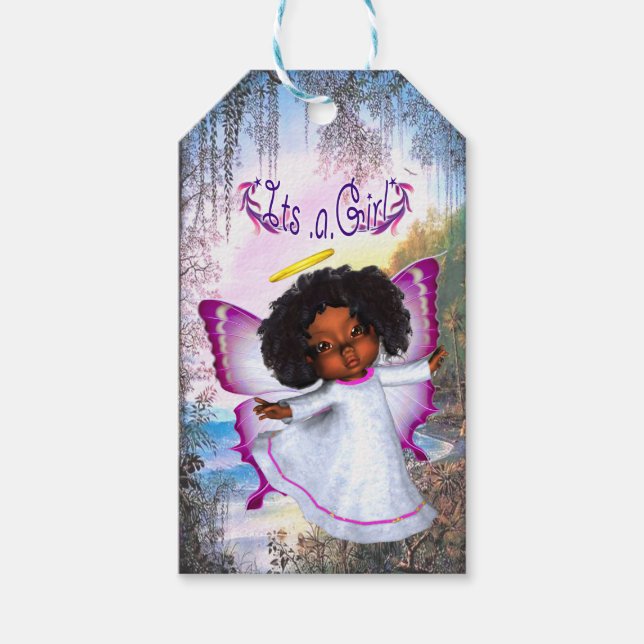 Étiquettes-cadeau Fairy Kingdom Fairy Butterfly Baby Girls (Devant)