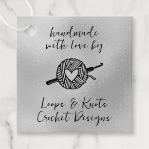 Étiquettes Cadeau Fait à la main avec amour carré