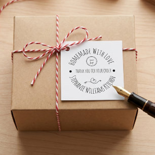 Étiquettes Cadeau Fait avec amour   Merci pour votre commande