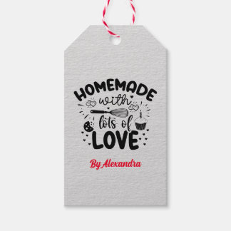 Étiquettes-cadeau Fait maison avec beaucoup d'amour