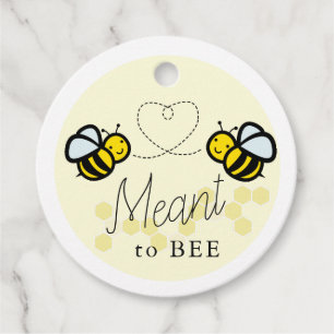 Étiquettes Cadeau Fait pour être Abeille miel/Abeille à miel Mariage