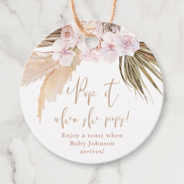 Étiquettes Cadeau Faites-le éclater quand elle fait éclater les feui (Devant)