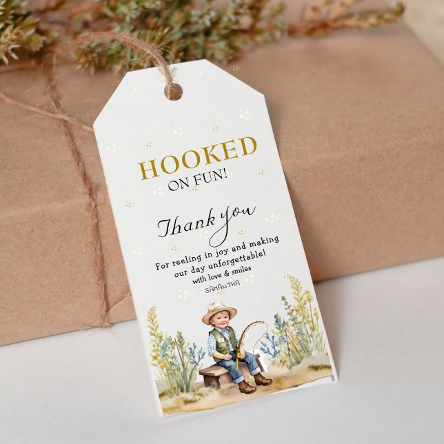 Étiquettes-cadeau Faits amusants Shower bébé Derby des pêcheurs Reme (Créateur téléchargé)