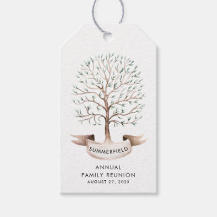 Étiquettes-cadeau Famille Réunion généalogique Arbre Cousins Personn
