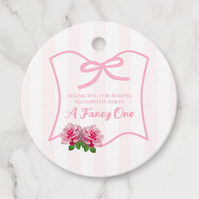 Étiquettes Cadeau Fancy One Arc Floral 1er Anniversaire (Devant)