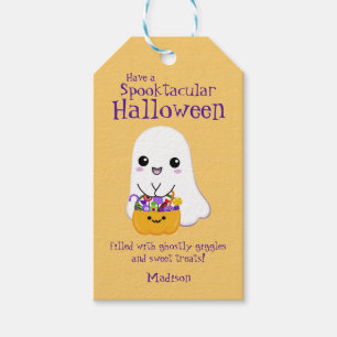 Étiquettes-cadeau Fantastique Halloween Gentil Fantôme