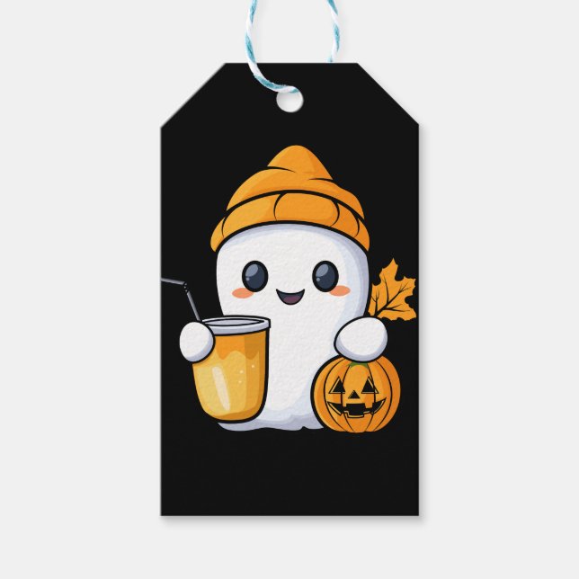 Étiquettes-cadeau Fantôme de refroidissement Café chaud Chaud Chaud  (Devant)