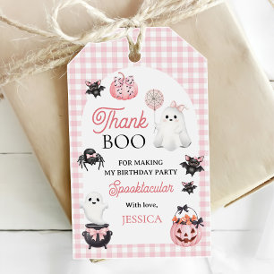 Étiquettes-cadeau Fantôme rose Halloween 1er anniversaire