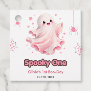 Étiquettes Cadeau Fantôme Rose Mignon Épouvantable Un Anniversaire H
