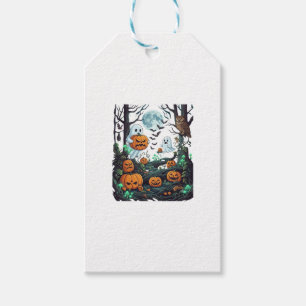 Étiquettes-cadeau Fantômes d'Halloween Citrouilles effrayantes Hibou