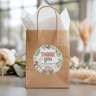 Étiquettes Cadeau Farm Animals Birthday Favor Tags