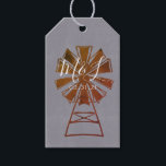 Étiquettes-cadeau Farmhouse Windmill Rustic Barne Mariage<br><div class="desc">Conçu par Dream Big Digital Design</div>