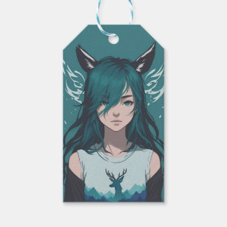 Étiquettes-cadeau Faune des filles des cerfs
