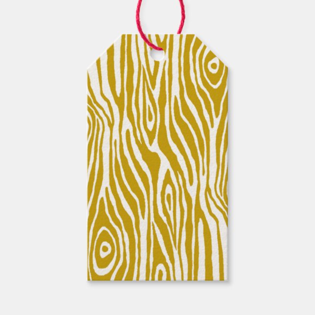 Étiquettes-cadeau Faux Bois (Devant)