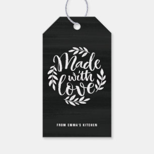 Étiquettes-cadeau Faux Chalkboard Lettres Fabriquées Avec Amour