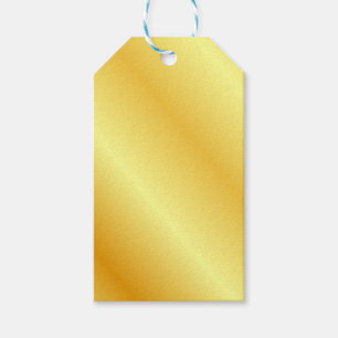 Étiquettes-cadeau Faux Gold Métallurgie Blank Modèle Élégant