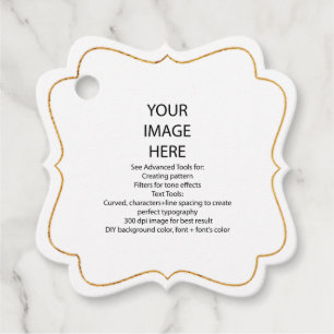 Étiquettes Cadeau Faux Gold Trim, do-it-yourself Personnalisé Fancy