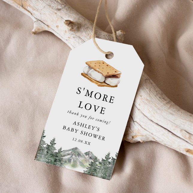 Étiquettes-cadeau Faveur de Baby Shower de S'more d'amour en plein a (Créateur téléchargé)