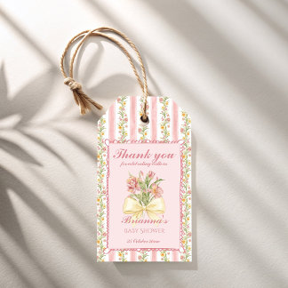 Étiquettes-cadeau Faveur de baby shower grand millénaire thé party