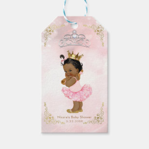 Étiquettes-cadeau Faveur de Baby Shower Vintage Princesse Rose Fille