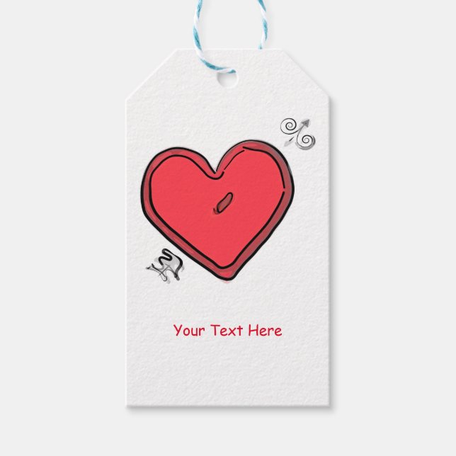 Étiquettes-cadeau Faveur de fête chic de la Saint-Valentin Flèche et (Devant)