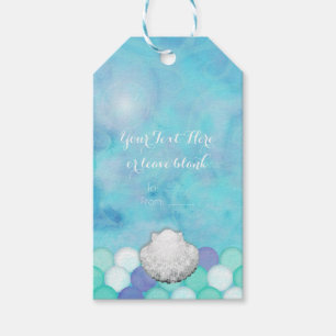 Étiquettes-cadeau Faveur de fête d'anniversaire à écailles de sirène