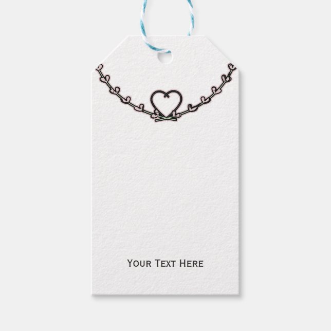 Étiquettes-cadeau Faveur de fête de douche de mariage de vigne de co (Devant)