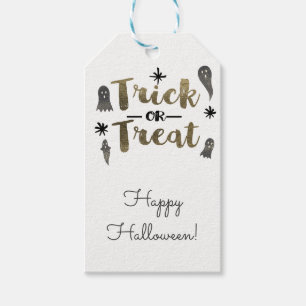 Étiquettes-cadeau Faveur de fête Halloween Chic "Trick or Treat" Esp