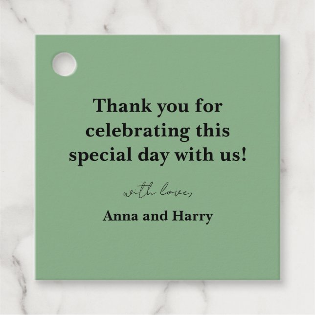 Étiquettes Cadeau Faveur de mariage (Devant)