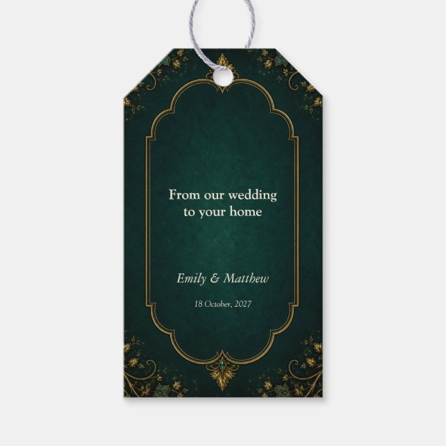 Étiquettes-cadeau Faveur de mariage Forêt Enchantée (Devant)