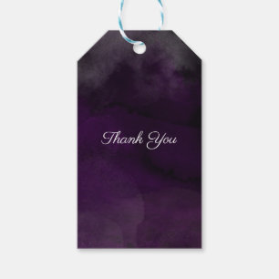 Étiquettes-cadeau Faveur de mariage moderne aquarelle prune violet f