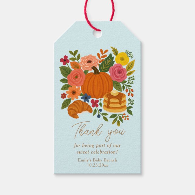 Étiquettes-cadeau Faveur de remerciement de Baby Shower Petit Citrou (Devant)