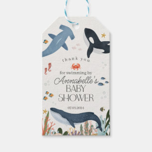 Étiquettes-cadeau Faveurs de fête pour Baby Shower Sous l'océan