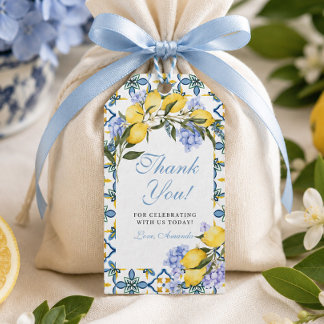 Étiquettes-cadeau Faveurs de mariage italien Citron de la Côte d'Ama