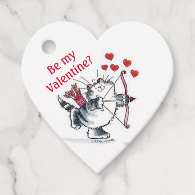 Étiquettes Cadeau Favor Tag - Be my Valentine? (Devant)