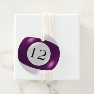 Étiquettes Cadeau Favor Tags - Billard - 12 Ball