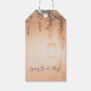 Étiquettes-cadeau Favori de la Forêt Rustique Rêveuse Rose