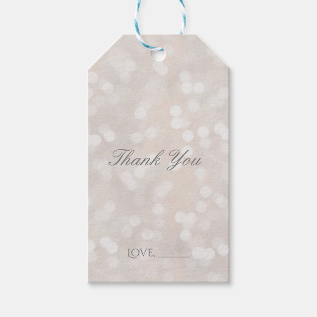 Étiquettes-cadeau Favori personnalisé de glamour moderne avec bokeh  (Devant)