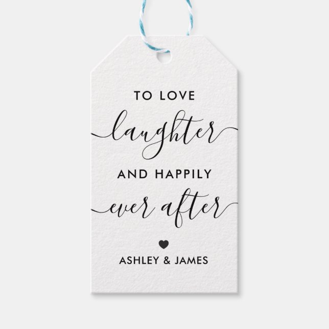 Étiquettes-cadeau Favori Pour Aimer Rire et Heureux Pour Toujours (Devant)
