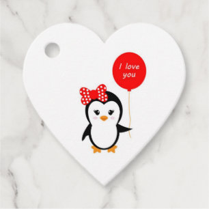 Étiquettes Cadeau Favoriser Tag avec un pingouin