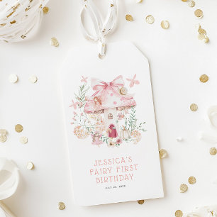 Étiquettes-cadeau Fée à l'aquarelle capricieuse 1er anniversaire