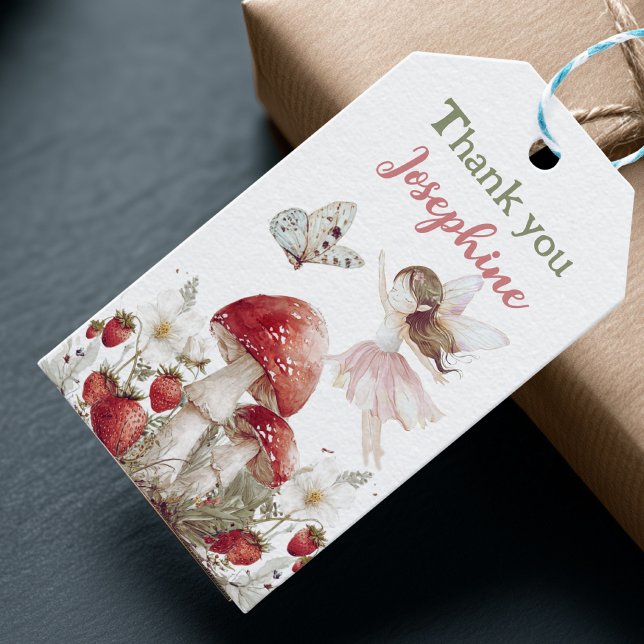 Étiquettes-cadeau fée de jardin fantaisiste fille anniversaire  (Créateur téléchargé)